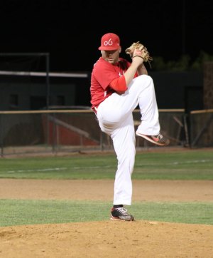 Cowboys Take First of Four from Diablos 6-3 Ryan Rogers gets credit for the save Friday night. (Courier Photo: Bryon Garrison)